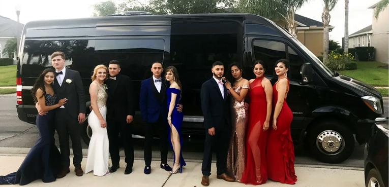 Prom transportation in New Canaan